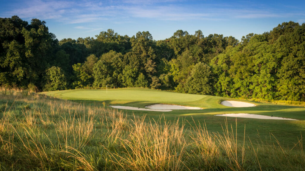 The Links at Challedon overlook of the greens